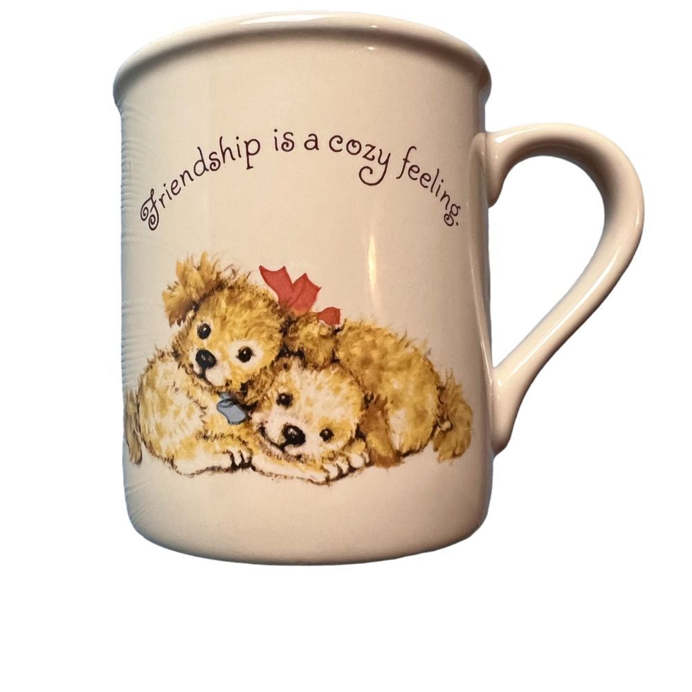 Vintage Dog Friendship Mug Hallmark Mug Mates Friends Gift Dog Lover Puppies